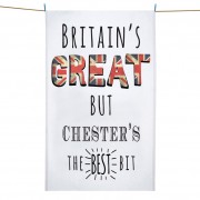 Britains Great Printed Tea Towel+Tag